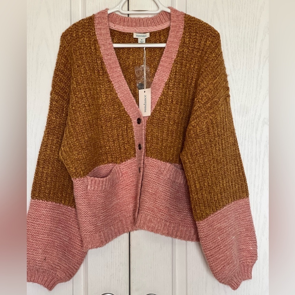 Sundance color block cardigan  size medium